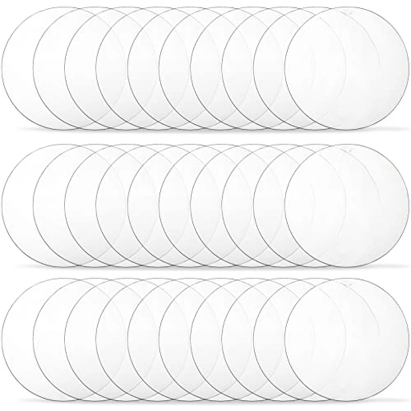 100 ШТ 4-дюймовый Круглый Акриловый диск, Прозрачные Акриловые Заготовки для орнамента, Листы для художественных поделок