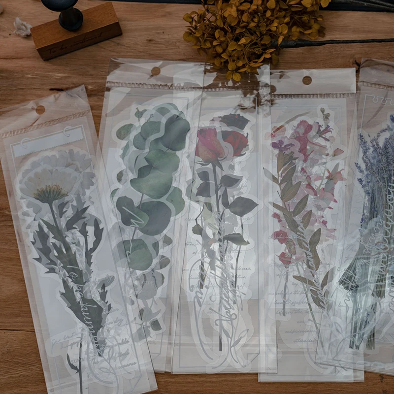 12 упаковок/ЛОТ, серия Century Flower Language, ретро креативное украшение, наклейки для ДОМАШНИХ животных 