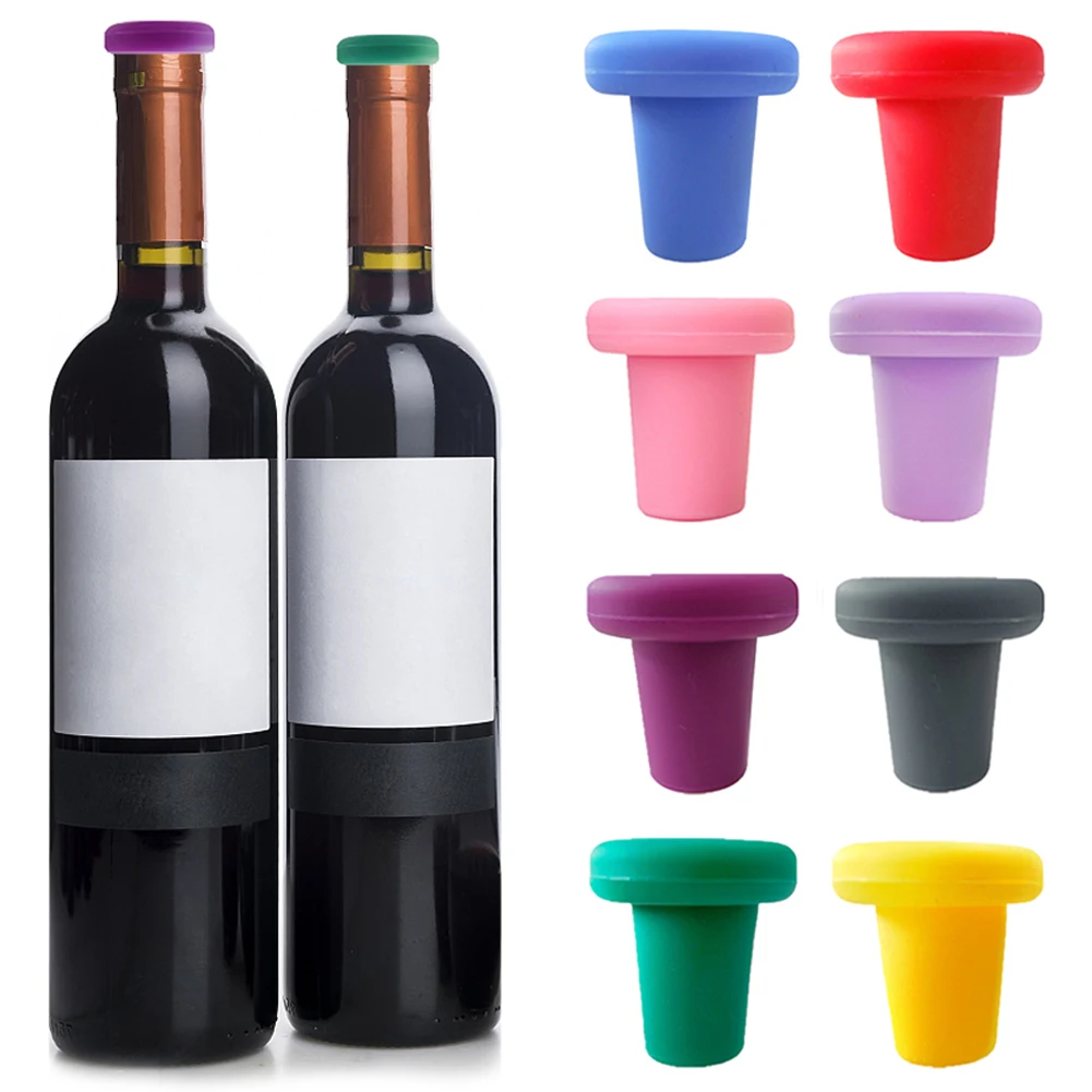 12 Цветов Пробка для бутылок, Винные пробки, Инструменты для консервирования семейного бара, Силиконовый Креативный дизайн, Безопасный и здоровый