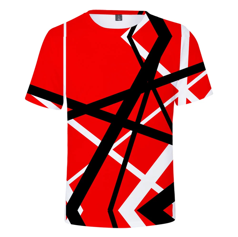 2021 Новая мужская / женская футболка с 3D-принтом Eddie Van Halen, повседневная летняя футболка для подростков с коротким рукавом, Модные детские топы, одежда