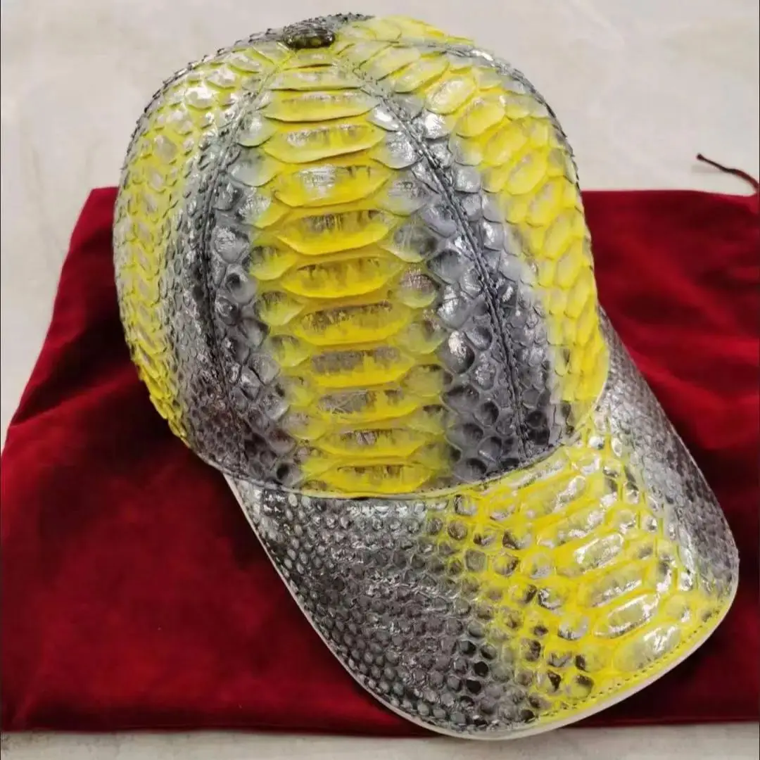 2023 Новая роскошная мужская шляпа из змеиной кожи, бейсбольная кепка Four Seasons, Золотая кепка для отдыха, Унисекс, шляпа-козырек 45
