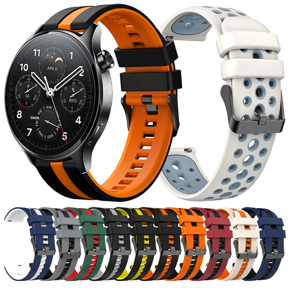 22 мм Спортивный Силиконовый Ремешок Для часов Xiaomi Watch S1 Pro/S2 46 мм 42 мм Active/Mi Watch color 2 Ремешка для Huawei GT4 GT3 2 Браслета