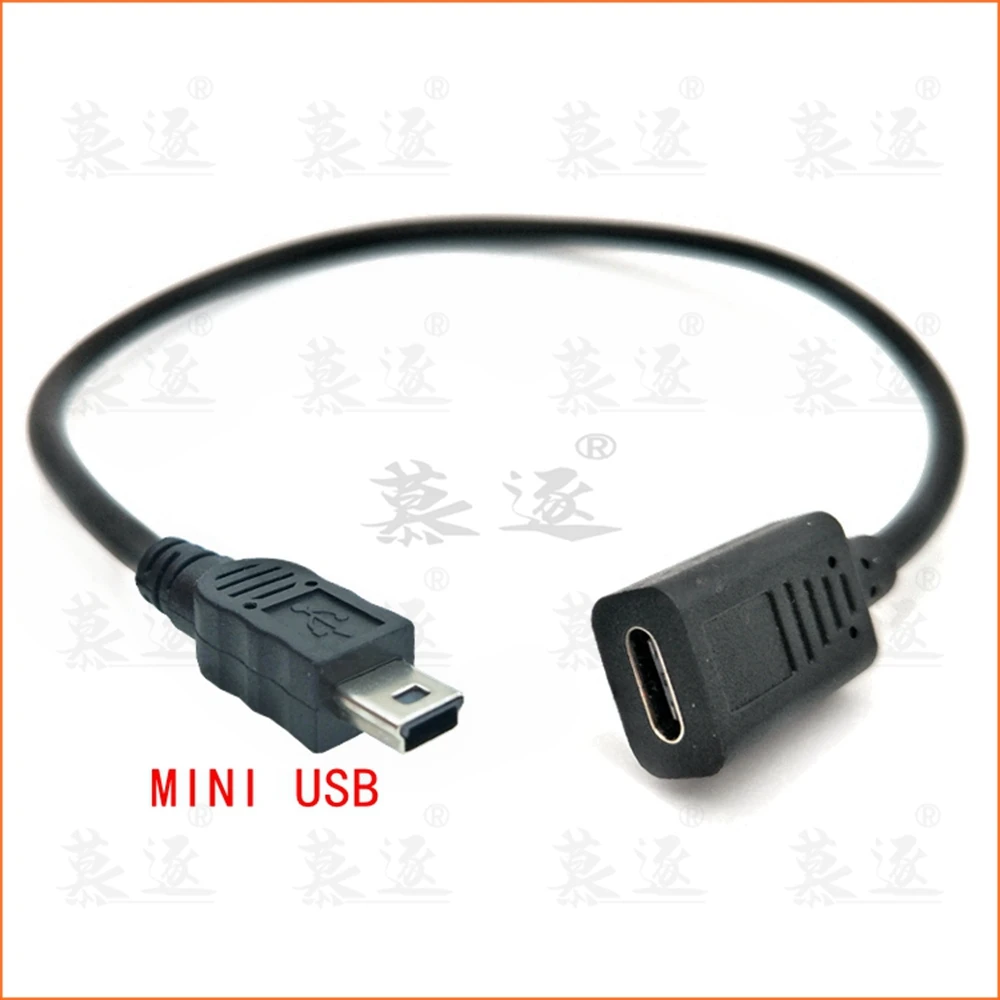 30 см Разъем Mini USB для подключения к разъему Type-c Кабель для зарядки и передачи данных