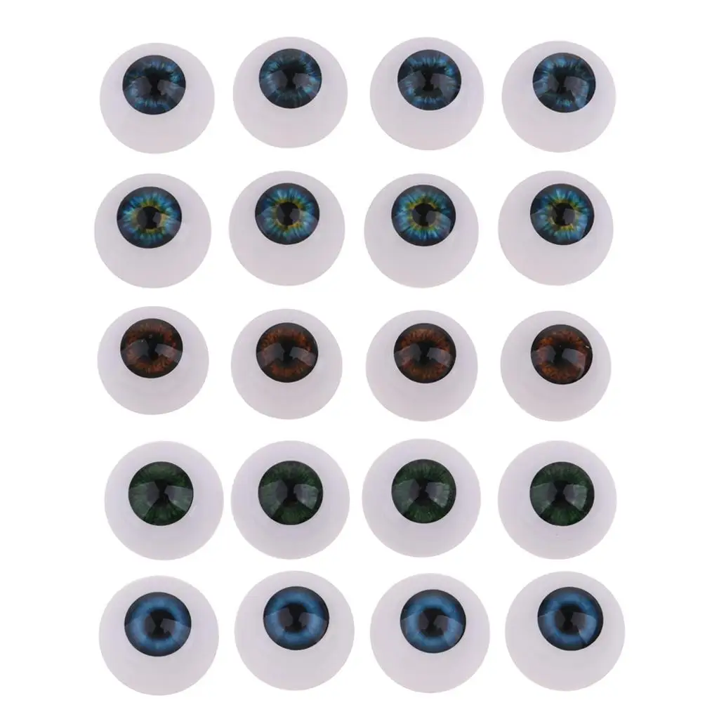 4 шт. Сплюснутые глаза Акриловые глазные яблоки для куклы-младенца BJD Doll Accs DIY 22 мм