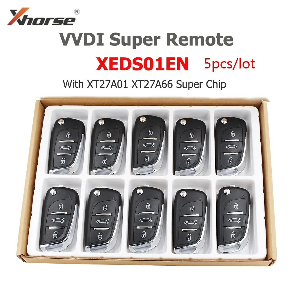 5 шт./лот Xhorse XEDS01EN DS Style Super Remote Wireless Key Поставляется в чипе XT27 XT27A66 для инструмента VVDI2/VVDI Key