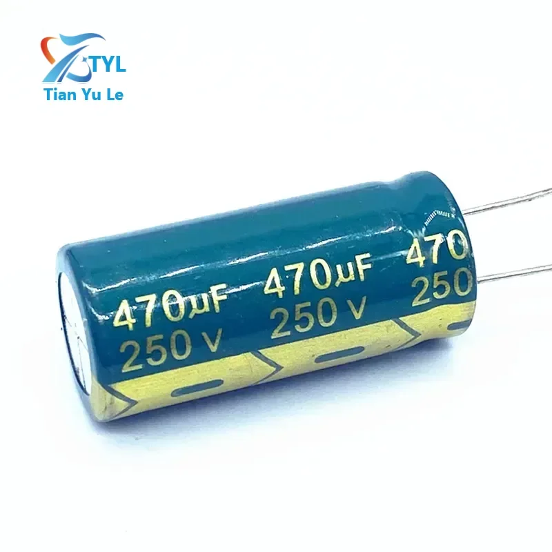 5 шт./лот высокочастотный низкоомный алюминиевый электролитический конденсатор 250v 470UF размером 18*40 470UF 20%