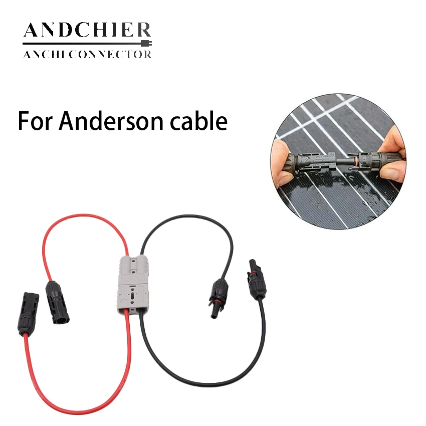 50-Амперный кабель для солнечной панели Y-образный разъем-адаптер 30 см 10AWG для штекерного разъема Anderson