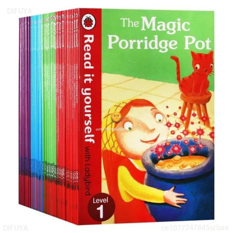 50 Книг / Набор Ladybird Read It Yourself Уровень 1-4 Английские Книги с картинками-рассказами Уровень Чтения Учебника Для детей