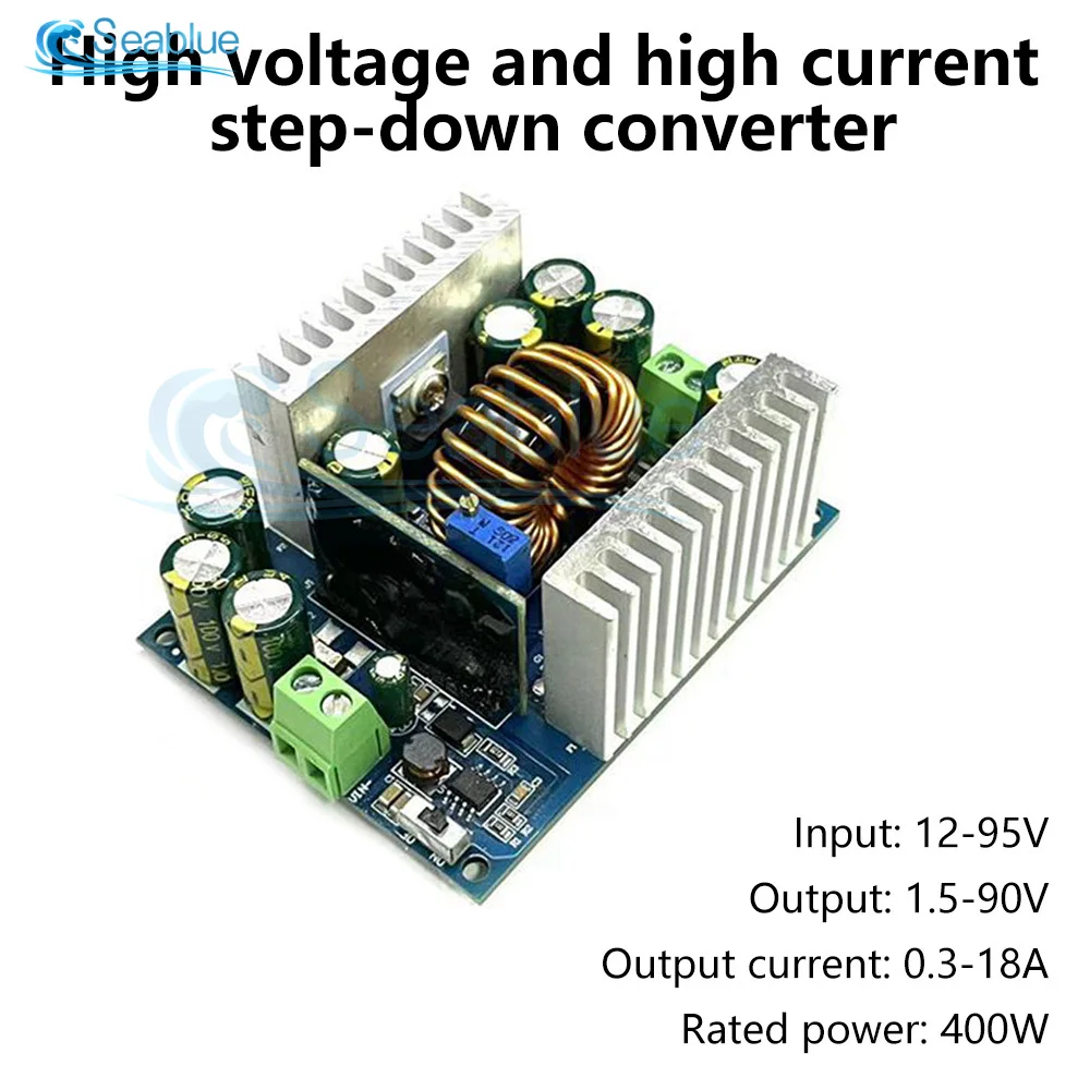 500 Вт постоянного тока от 12-95 В до 1,5-90 В Постоянного тока с плавным пуском, Модуль понижающего преобразователя CC CV, Регулируемый Понижающий Регулятор напряжения