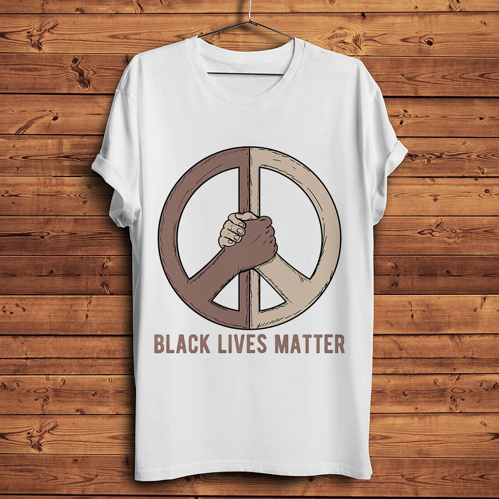 Black Lives Matters Черно-белая футболка с логотипом Unity peace мужская новая белая повседневная футболка с коротким рукавом homme унисекс уличная футболка