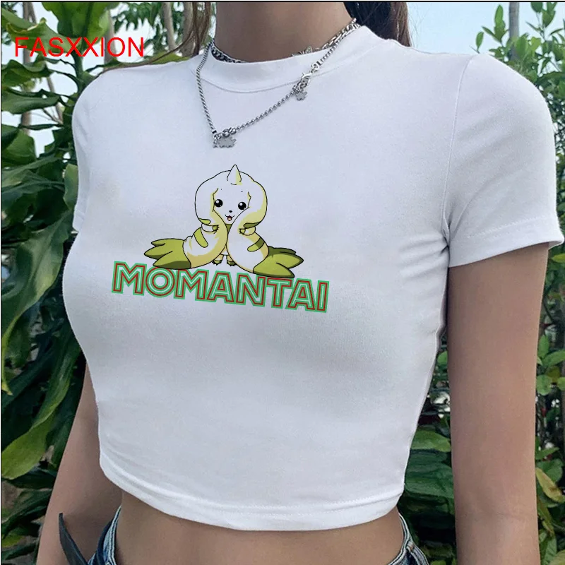 Digimon футболка женская y2k одежда гранж белая уличная эстетическая футболка harajuku ulzzang