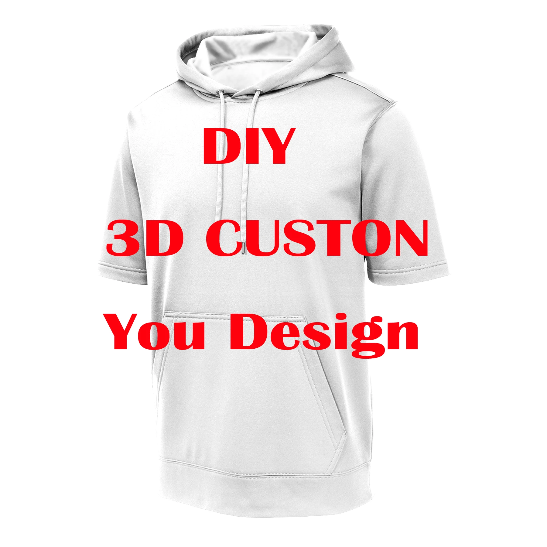 MCDV 3D Печатный DIY Индивидуальный дизайн Для мужчин И Женщин, Футболка с капюшоном, летние Повседневные футболки