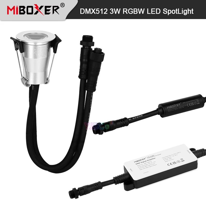 Miboxer DMX512 3W RGBW LED Spotlight Автоматическое Редактирование Адреса Водонепроницаемый Усилитель сигнала DMX IP66 Оригинальный Редактор Адресов