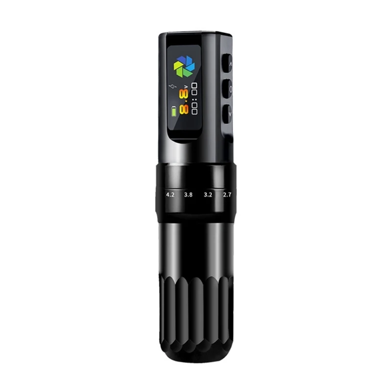 Y1UF Беспроводная тату-машинка с вращающейся батарейной ручкой Портативный светодиодный цифровой дисплей
