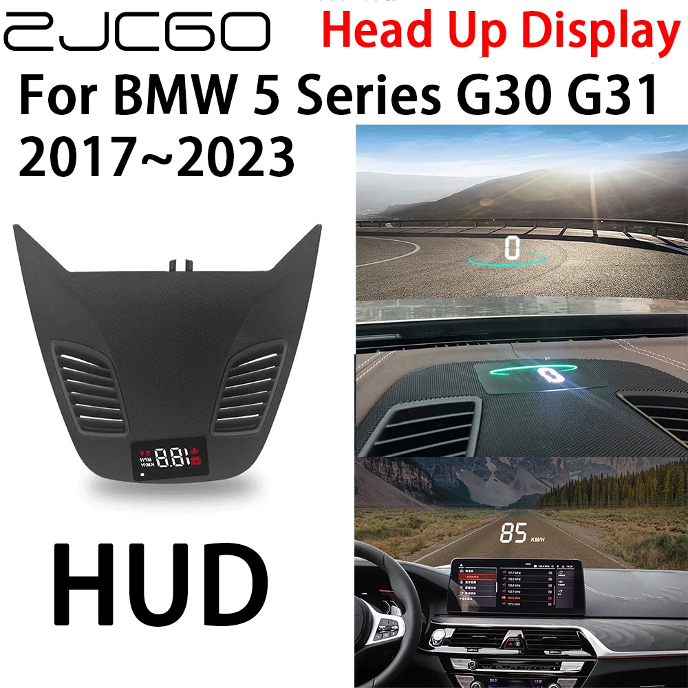 ZJCGO Автомобильный HUD-дисплей, проектор спидометра, Сигнализация, Электронные Аксессуары для BMW 5 серии G30 G31 2017 ~ 2023