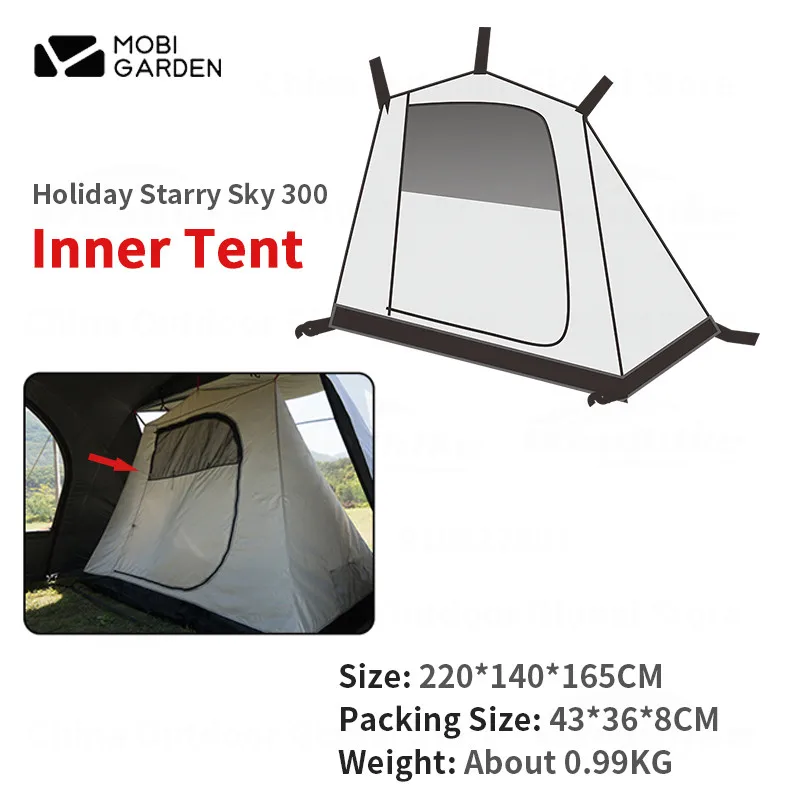 Аксессуары для палатки MOBI GARDEN Holiday Starry Sky Внутренняя палатка / Коврик для земли / Верхний навес Наружное портативное оборудование для палатки