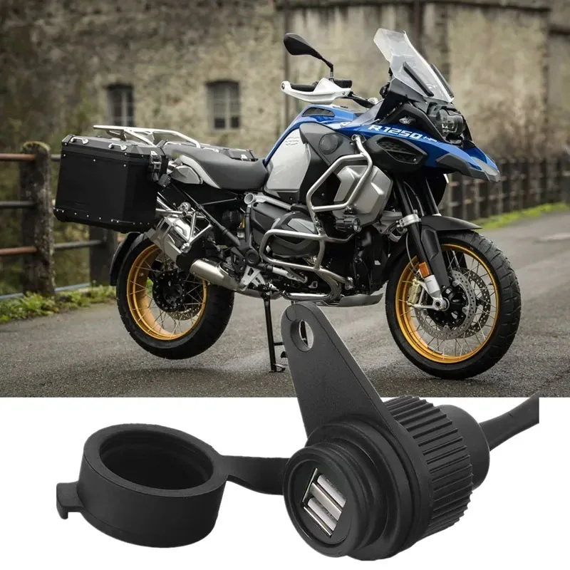 Аксессуары для преобразования двух USB-адаптеров для мотоциклов с водонепроницаемой крышкой Электрическая розетка для Bmw R1200Gs R1250Gs F700Gs