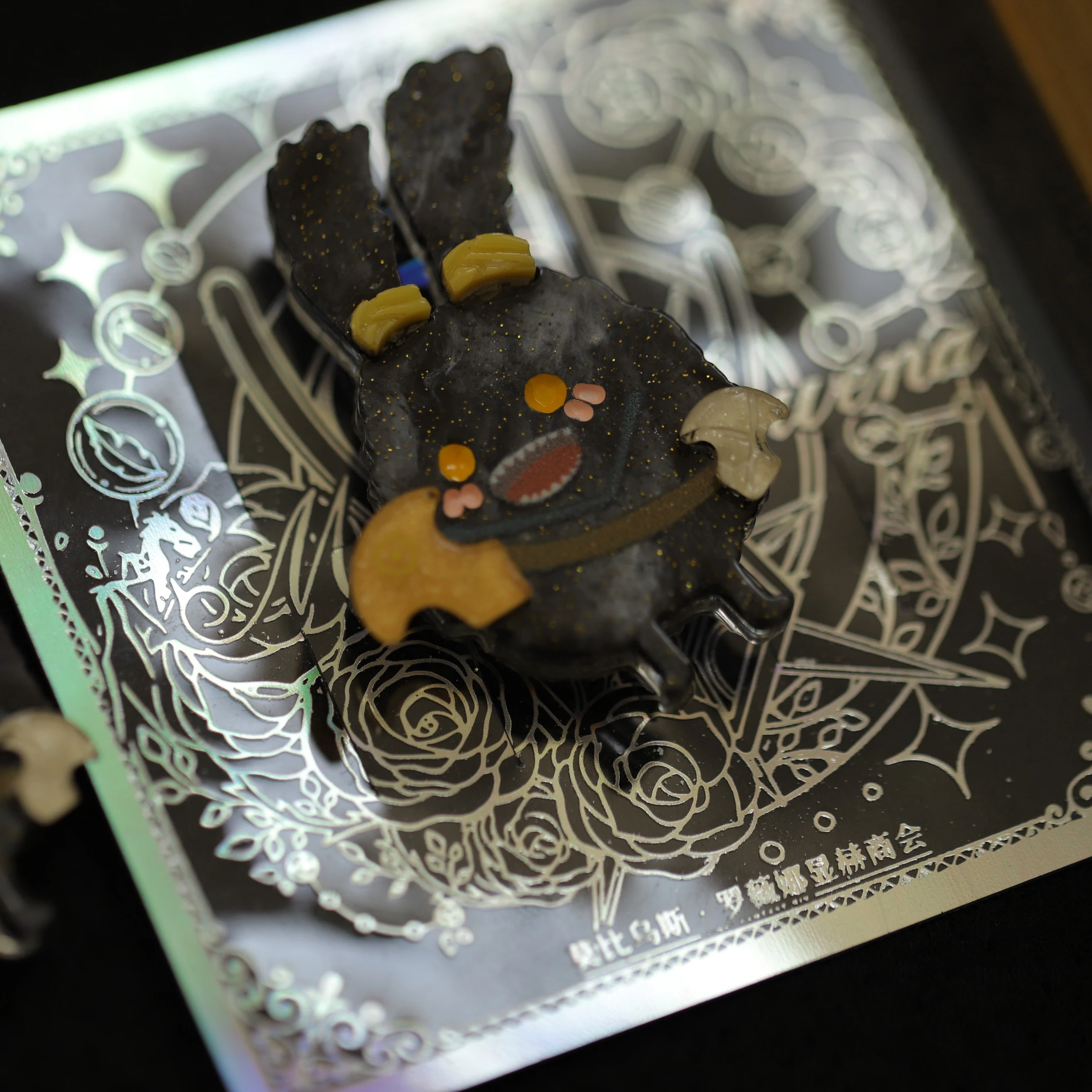 Аниме Final Fantasy XIV FF14 Черный кролик Питомец Дух Волшебного Камня Мультяшный значок Пуговица Брошь Булавки Коллекция милых игрушек Косплей