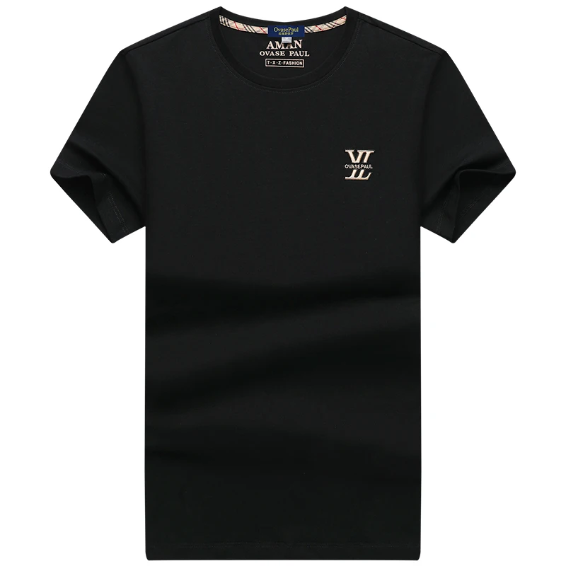 Аутентичная мужская футболка Paul с коротким рукавом, летняя модная футболка из тонкого чистого хлопка с круглым вырезом, свободного размера, высококачественные футболки с вышивкой.