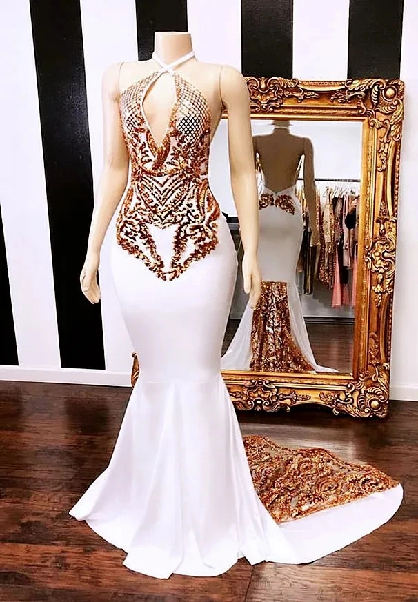Белые вечерние платья Aso Ebi в Африканском стиле с аппликацией в виде Русалки, Длинное Вечернее платье для выпускного вечера в Дубае, Саудовской Аравии, Арабском стиле для черных девочек
