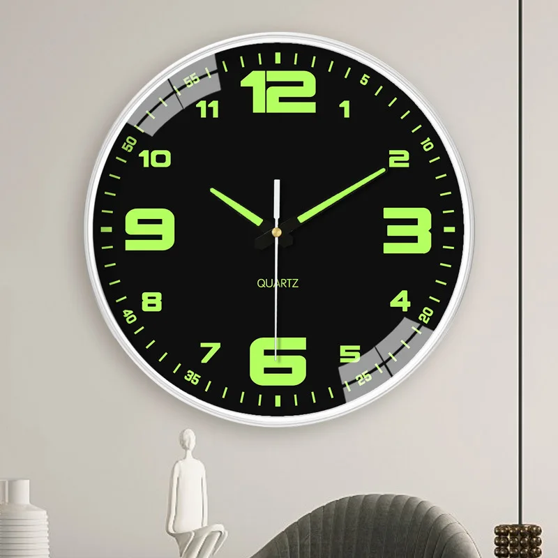 Бесшумные настенные часы минималистичные светящиеся настенные часы украшение домашней гостиной бесшумные часы