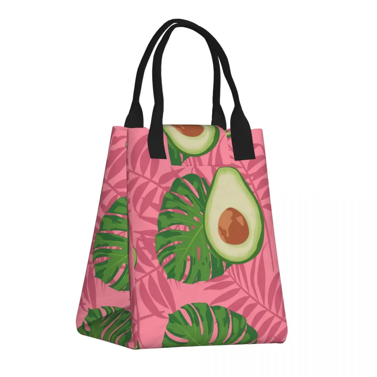 Бумажная сумка для ланча, ломтики авокадо, Листья Монстеры, сохраняющая свежесть, сумка для ланча на крючках, Термоизоляционная сумка для ланча