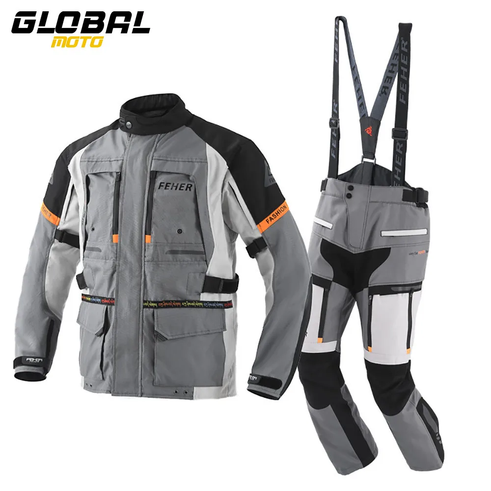 Водонепроницаемый комплект мотоциклетной куртки, костюм для ралли, Четырехсезонная защитная одежда для мотокросса, Съемная внутренняя подкладка, Размер S-8XL 