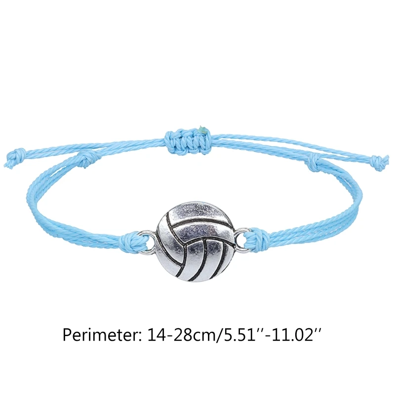 Волейбольный браслет-оберег Регулируемые плетеные украшения Волейбольный браслет-оберег Плетеные веревочные браслеты для подростков Прямая поставка