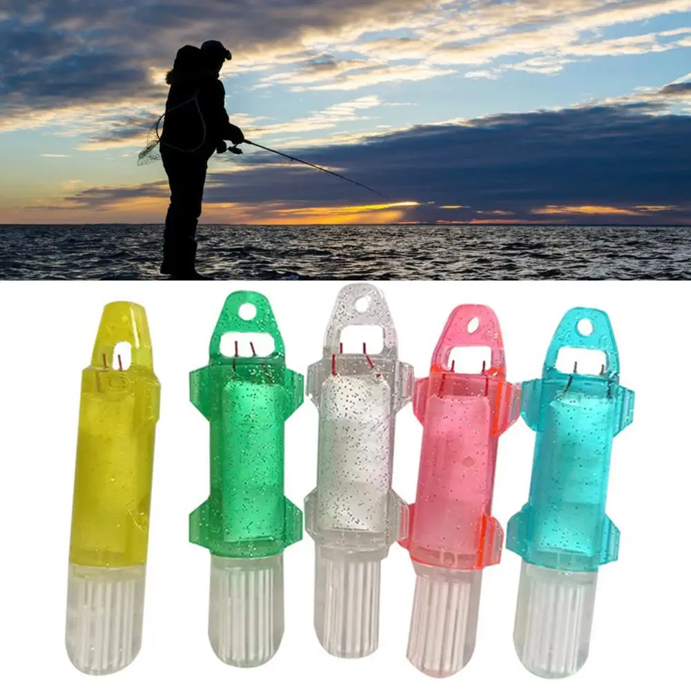 Волоконно-оптический свет, водонепроницаемая мини-многоцветная подводная светодиодная лампа для привлечения рыбы для рыбалки на открытом воздухе