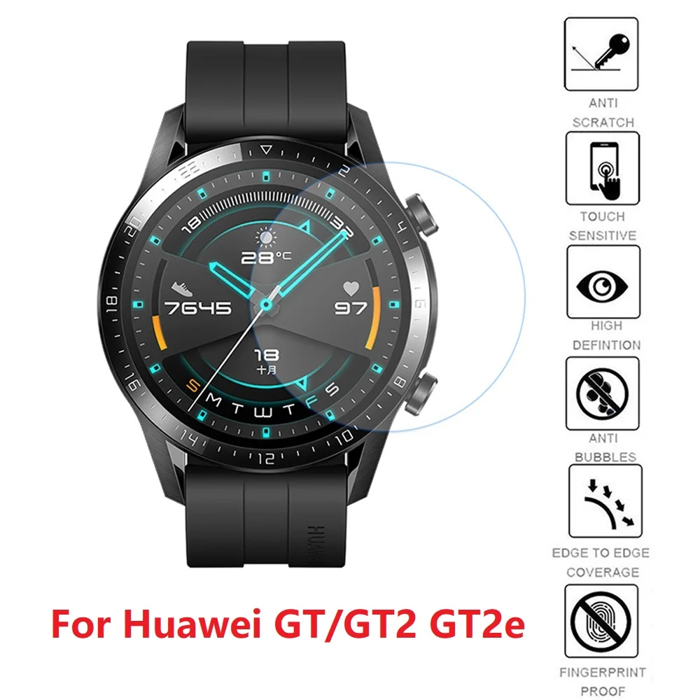 Высококачественная пленка из закаленного стекла для Huawei Watch Gt GT2 2e 46 мм, защита экрана смарт-часов, взрывозащищенная пленка, Аксессуары без коробки