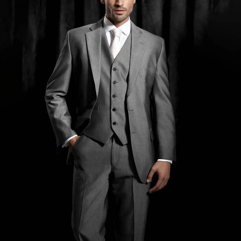 Высококачественные мужские костюмы для выпускного вечера, Формальный Свадебный смокинг, модный Однобортный однобортный мужской костюм Slim Fit