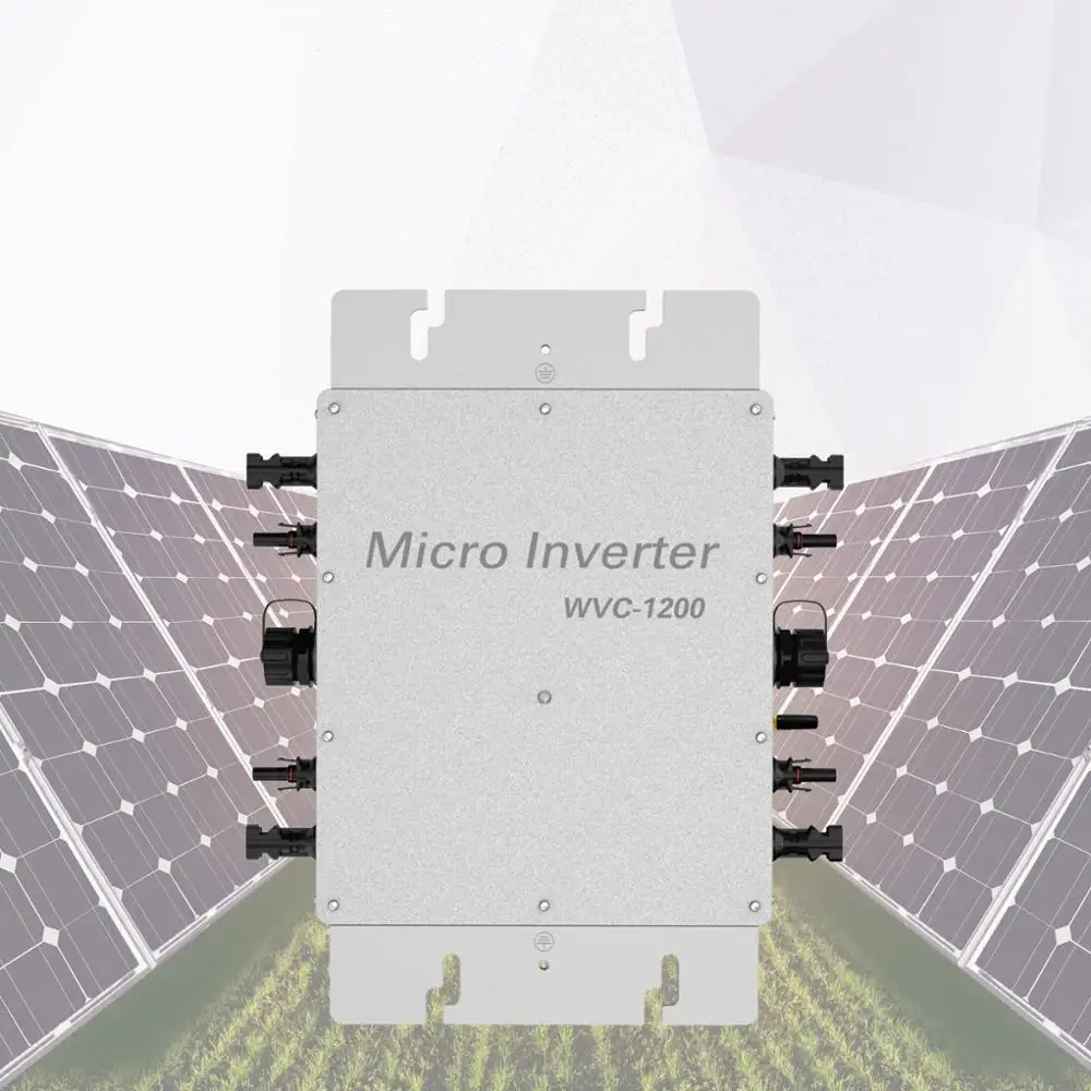 Высокоэффективный инвертор MPPT с солнечной сеткой мощностью 1200 Вт, Энергоэффективное преобразование, Водонепроницаемый Солнечный коллектор, Солнечная панель 22-60 В