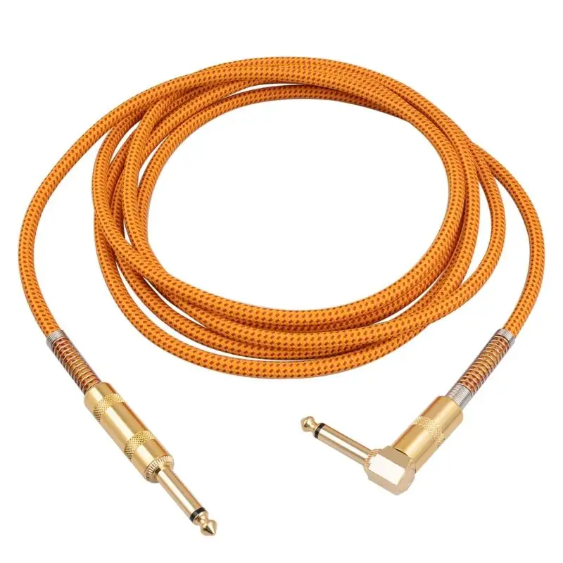 Гитарный шнур 6,35 мм, прямой кабель от головки до колена, провод для активного динамика