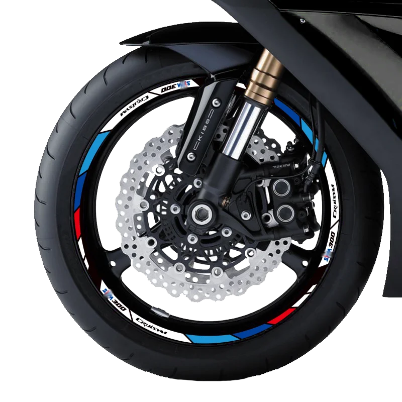 Для SYM JOYMAX Z300i Светоотражающие Аксессуары для мотоциклов Наклейка на колесо, наклейки на ступицу, лента в полоску на ободе