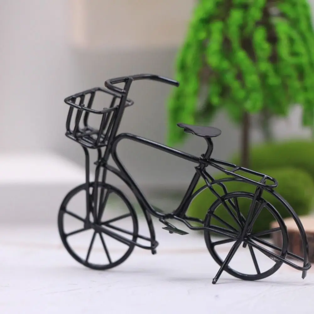 Железная Художественная Модель велосипеда, Винтажные Черные Маленькие Велосипедные Миниатюры, Имитация Старомодной Коллекции, Подарок