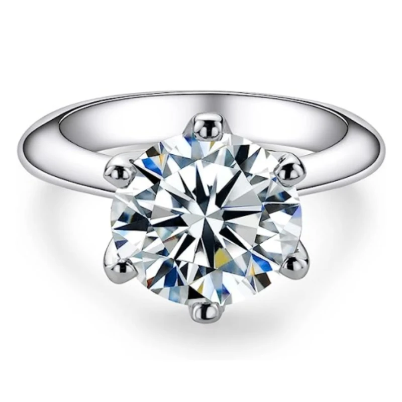 Женские кольца с бриллиантами JIU ZUAN Mosanite, изменяемые по размеру, обручальные круглой огранки, настоящее серебро 925 Пробы, ювелирные изделия оптом