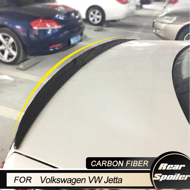 Задний Спойлер Багажника Автомобиля для Volkswagen VW Jetta Седан 4-Дверный 2012-2014 Автогонки Задняя Крышка Багажника Накладка На Крыло Из Углеродного Волокна
