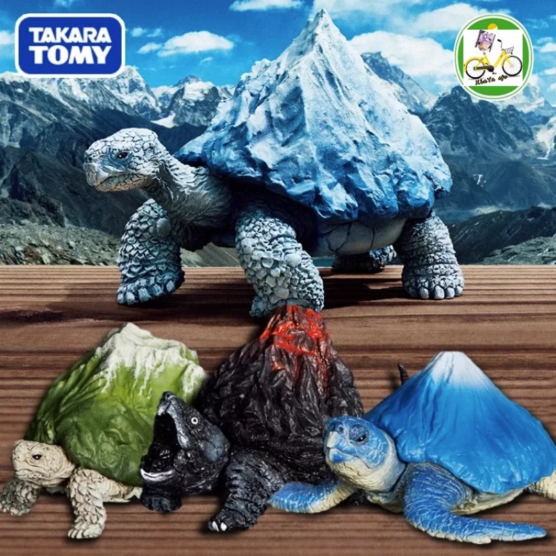Игрушка-капсула TOMY Gashapon Миниатюрная Горная черепаха Фигурки вулканической черепахи Кукольная модель Украшение рабочего стола Подарки для детей