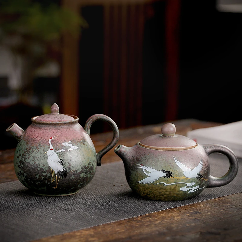Изменение цвета печи Huan горшок Xishi грубая керамика простой керамический чайный сервиз кунг-фу бытовой одиночный горшок для заварки чая Пуэр