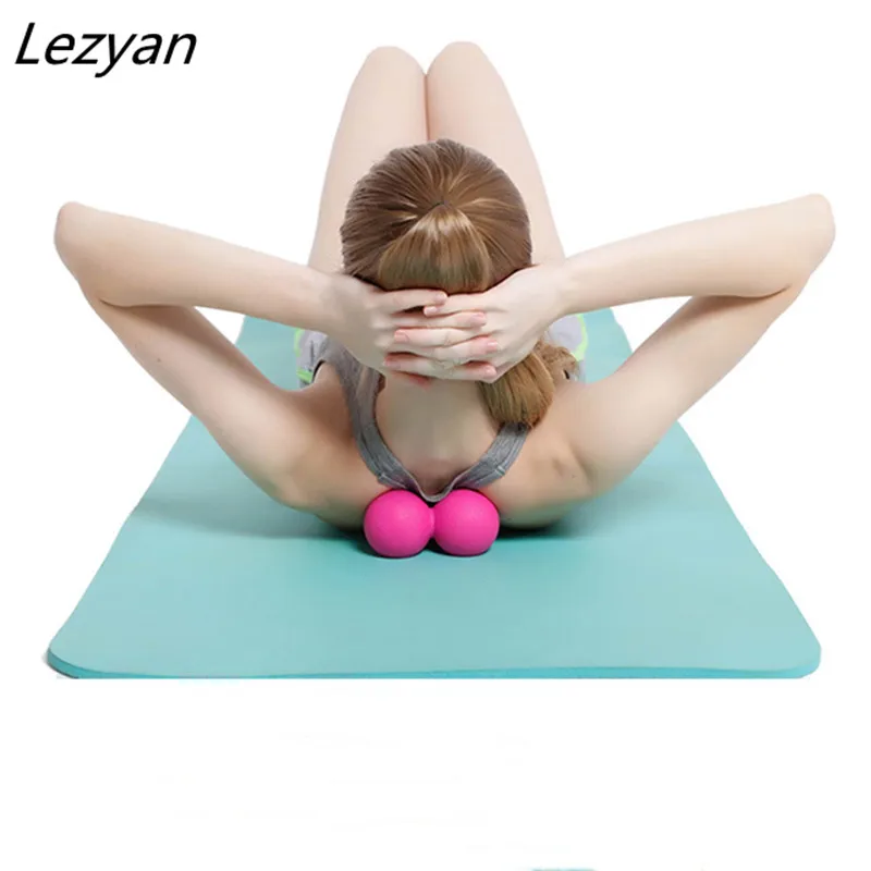 Инструмент для массажа глубоких тканей Lezyan в форме арахиса, самомассажный ролик, Двойной массажный мяч для лакросса