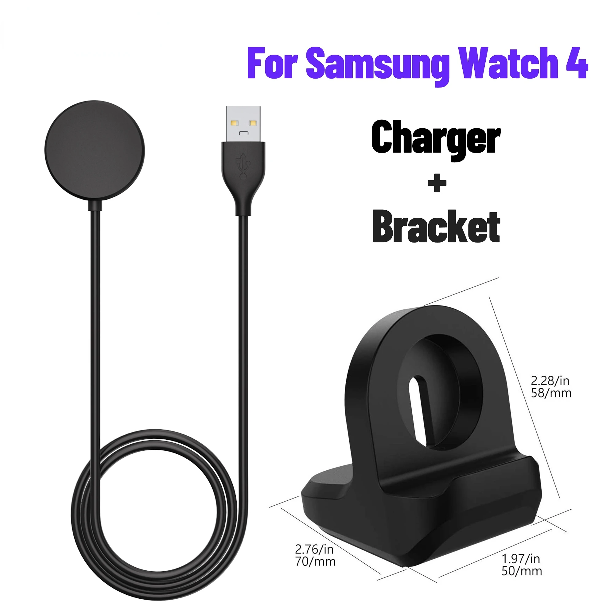 кабель Для зарядки Samsung Galaxy Watch 5 4 6 Классическая Подставка Док-станция Кронштейн Для Galaxy Watch 3 Active 2 USB Кабеля-адаптера Для зарядки