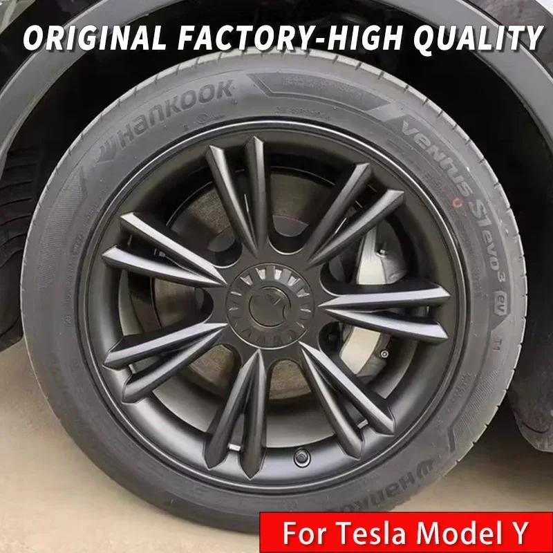 Колпак Ступицы Tesla Model Y 19-дюймовые Колесные Накладки Gemini для Аксессуаров Tesla Model Y, Совместимые с Заменой автомобилей 2020-2023 годов выпуска
