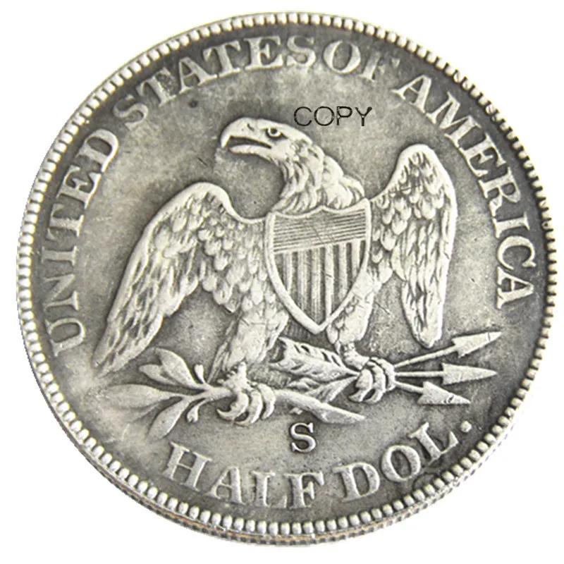 Копировальные монеты Liberty 1856-1864 годов выпуска, с серебряным покрытием в полдоллара США