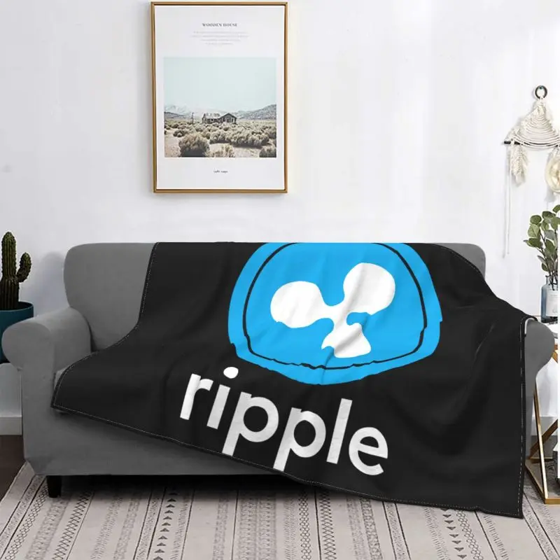 Криптовалюта Ripple Xrp, биткоин, Ethereum, Денежное одеяло, плюшевый классический ультрамягкий плед из искусственного меха для спальни с диваном