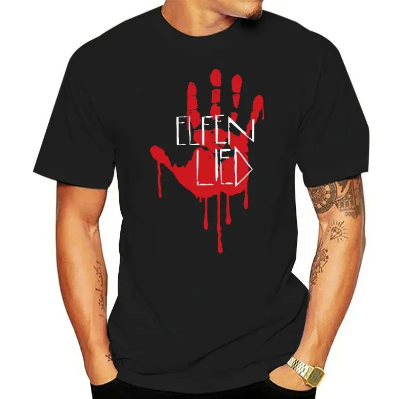Логотип Elfen Lied и кровавый отпечаток руки Люси женская футболка мужская футболка
