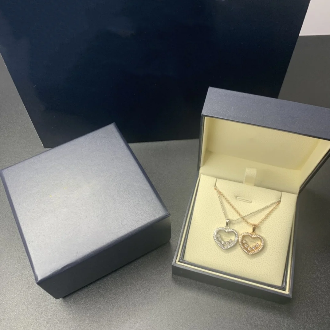Милое и романтичное ожерелье с вращающимся сердцем из трех бриллиантов 925 пробы для женщин, простой модный Роскошный ювелирный подарок