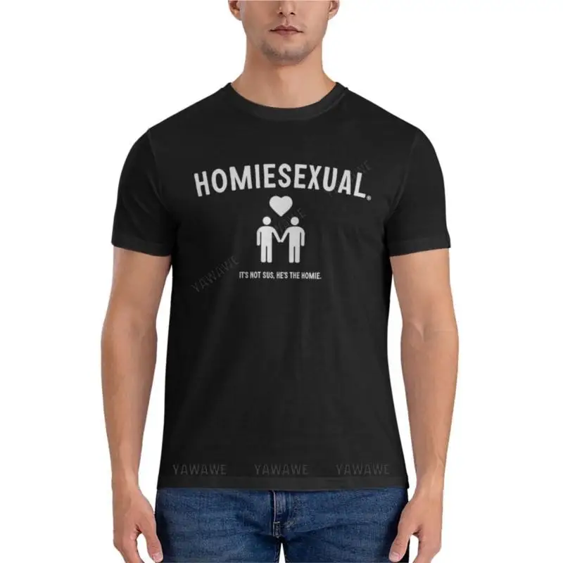 Мужская футболка Homiesexual Essential, мужская одежда, мужские тренировочные рубашки, футболки, мужская блузка, летняя черная футболка для подростков