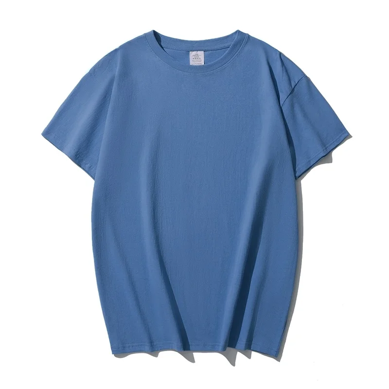 Мужская футболка в стиле порта, мужская футболка из чистого хлопка 200 г, мужская футболка с легкой пластиной, футболка с открытыми плечами, цвет эмбриона