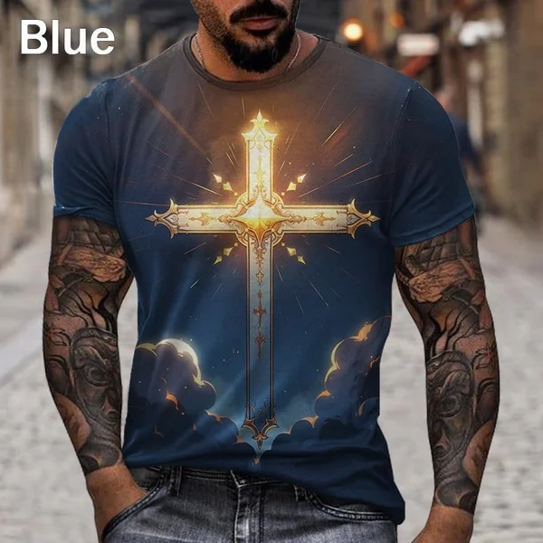 Мужская футболка с 3D-принтом Street Cross 2023, модная повседневная крутая футболка в стиле хип-хоп