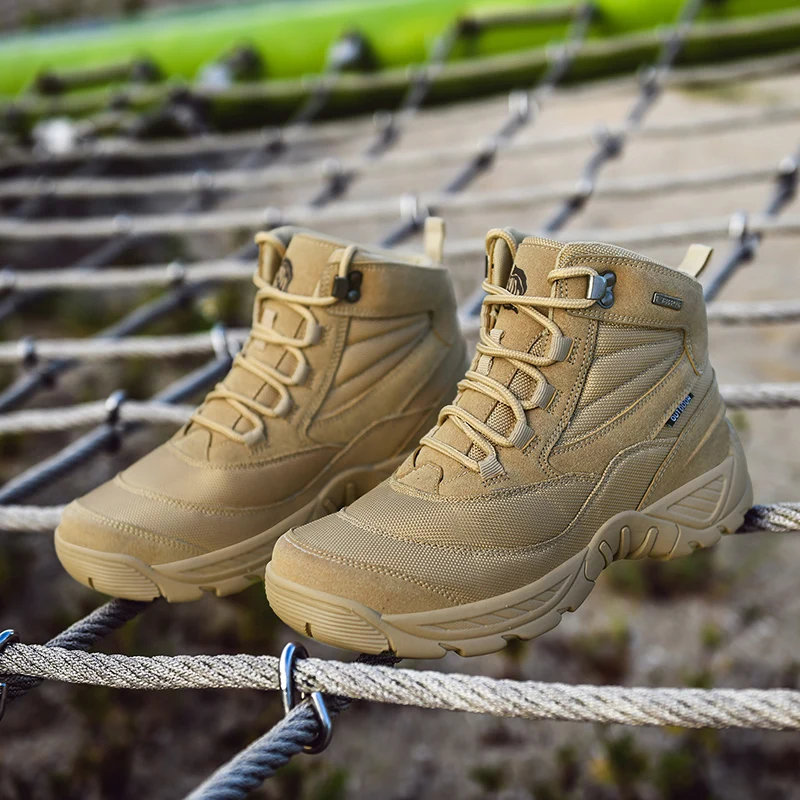 Мужские тактические ботинки, армейские ботинки, Мужская военная непромокаемая рабочая защитная обувь для пустыни, Альпинистская походная обувь, Мужские уличные ботинки
